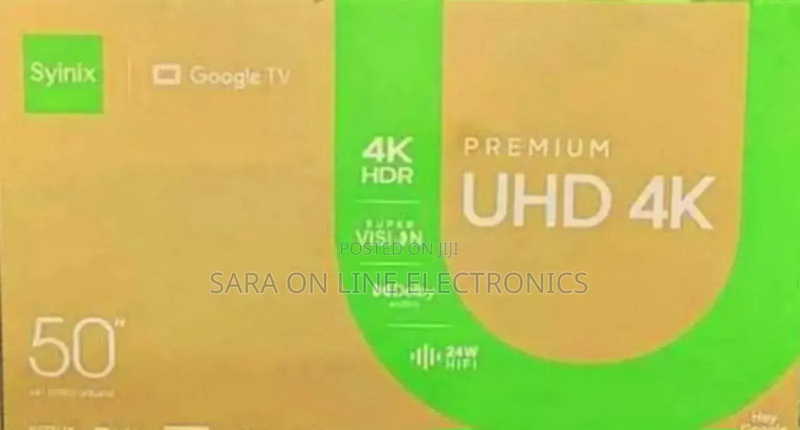 Syinix 50" Premium Uhd Smart Tv New 2025 Free Delivery