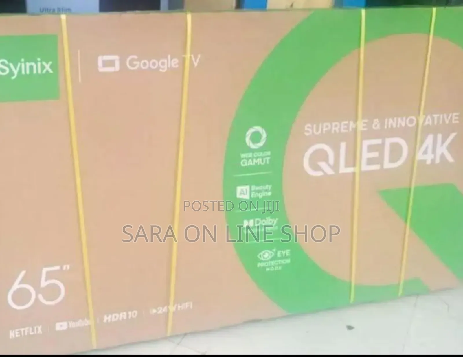 Syinix 65" Qled Smart Tv New 2025 Model 10year Warranty