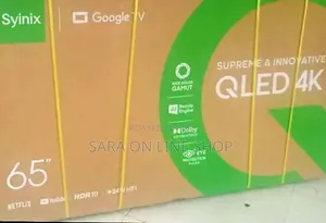 Syinix 65" Qled Smart Tv New 2025 Model 10year Warranty