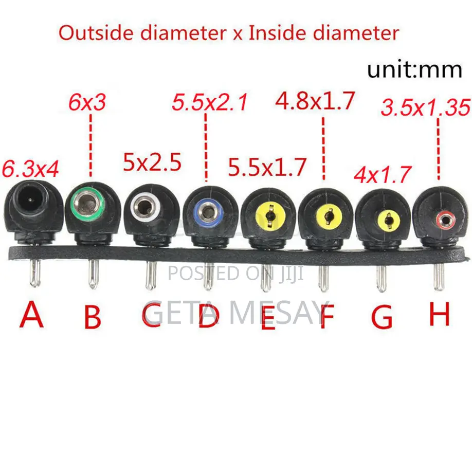 Universal Laptop Power Adapter 98w Adjustable Charger With 8 Tips