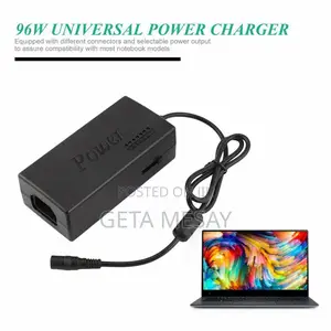 Universal Laptop Power Adapter 98w Adjustable Charger With 8 Tips