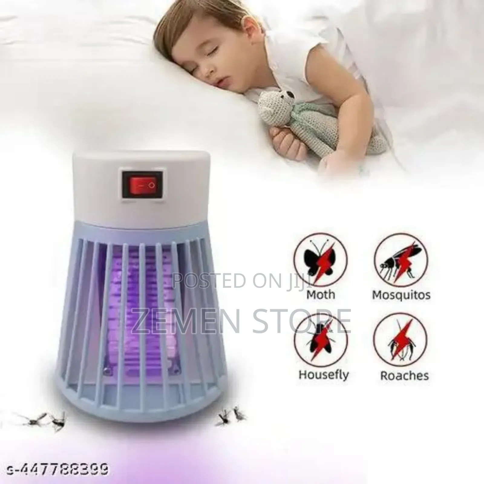 Electric Led Mosquito Killer Lamp - Silent Insect Zapper Night Light