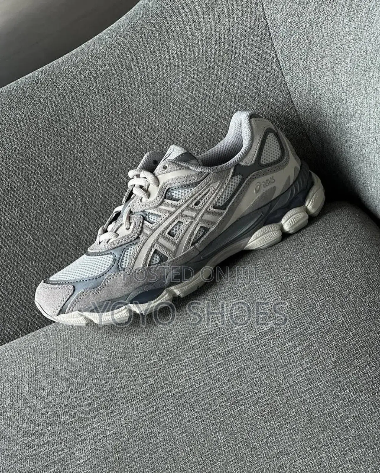 Asics Gel Nyc Cream Gray Fashion Sneaker