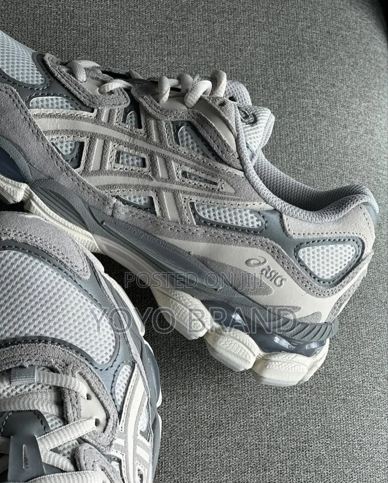 Asics Gel Nyc Cream Gray Fashion Sneaker