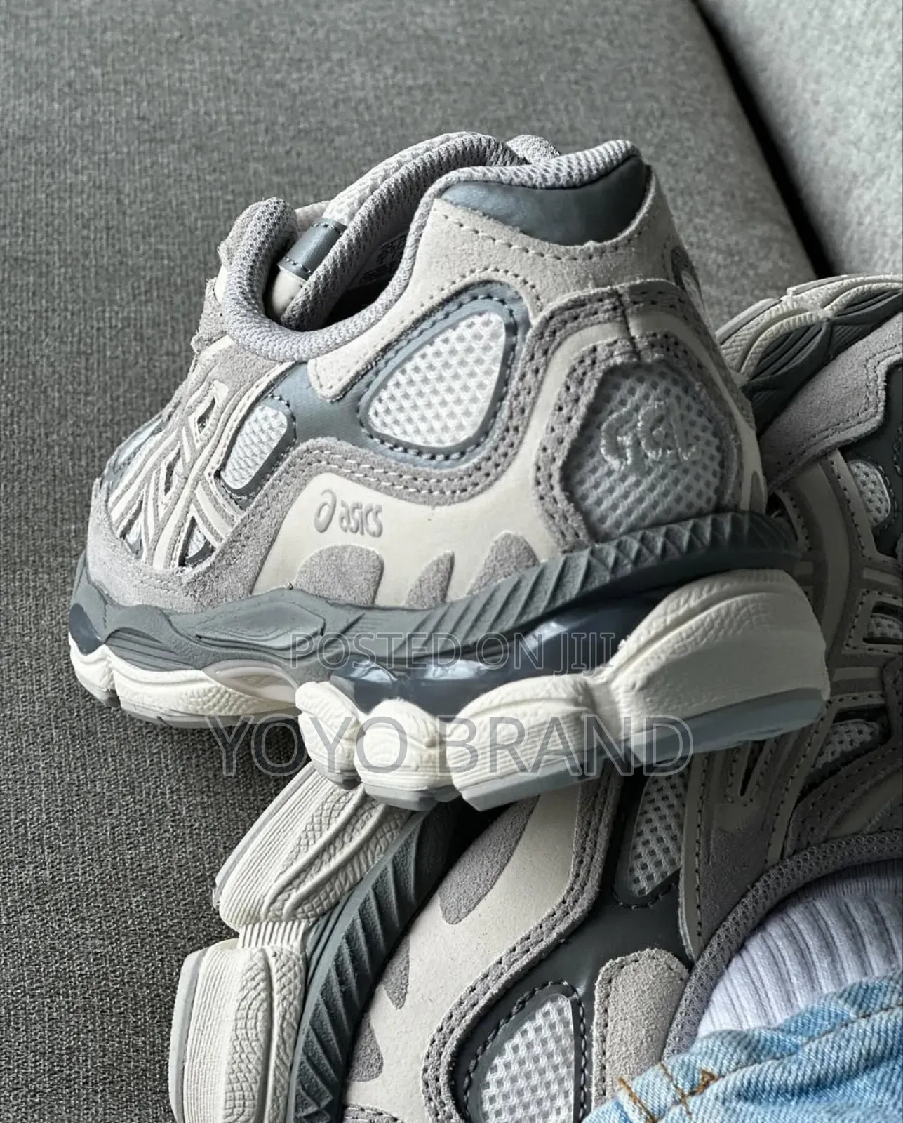 Asics Gel Nyc Cream Gray Fashion Sneaker