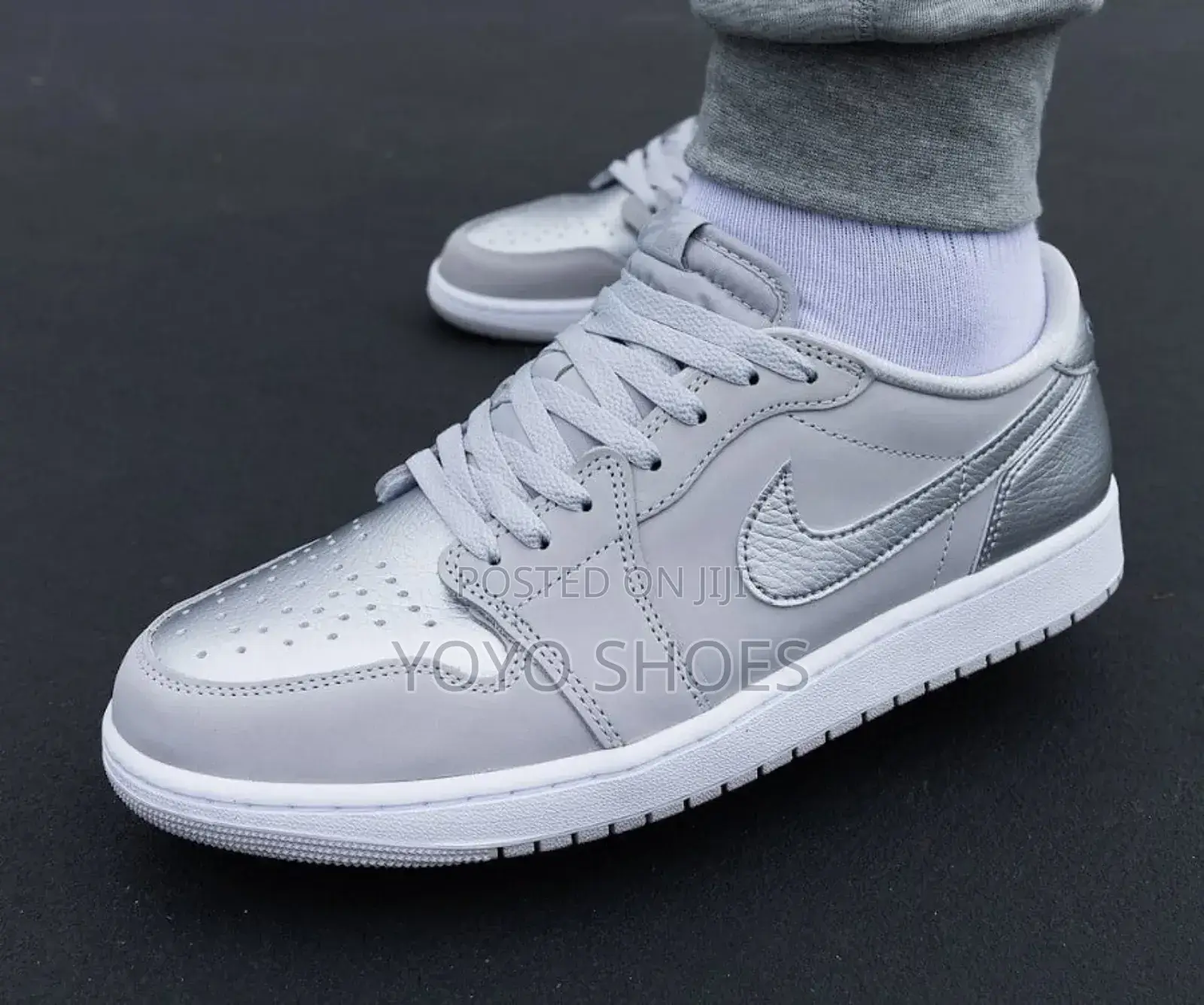 New Arrival Air Jordan 1 Low Metalic Seliver Fashion Shoes