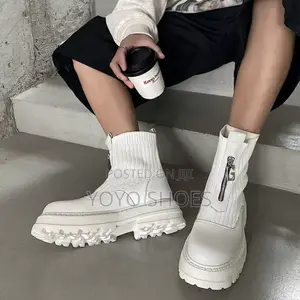 New Arrival White Chelsea Ankle Boots