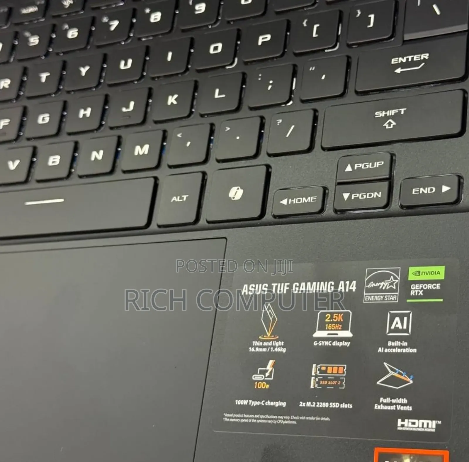New Laptop Asus TUF Gaming A15 16GB AMD Ryzen 9 SSD 1T