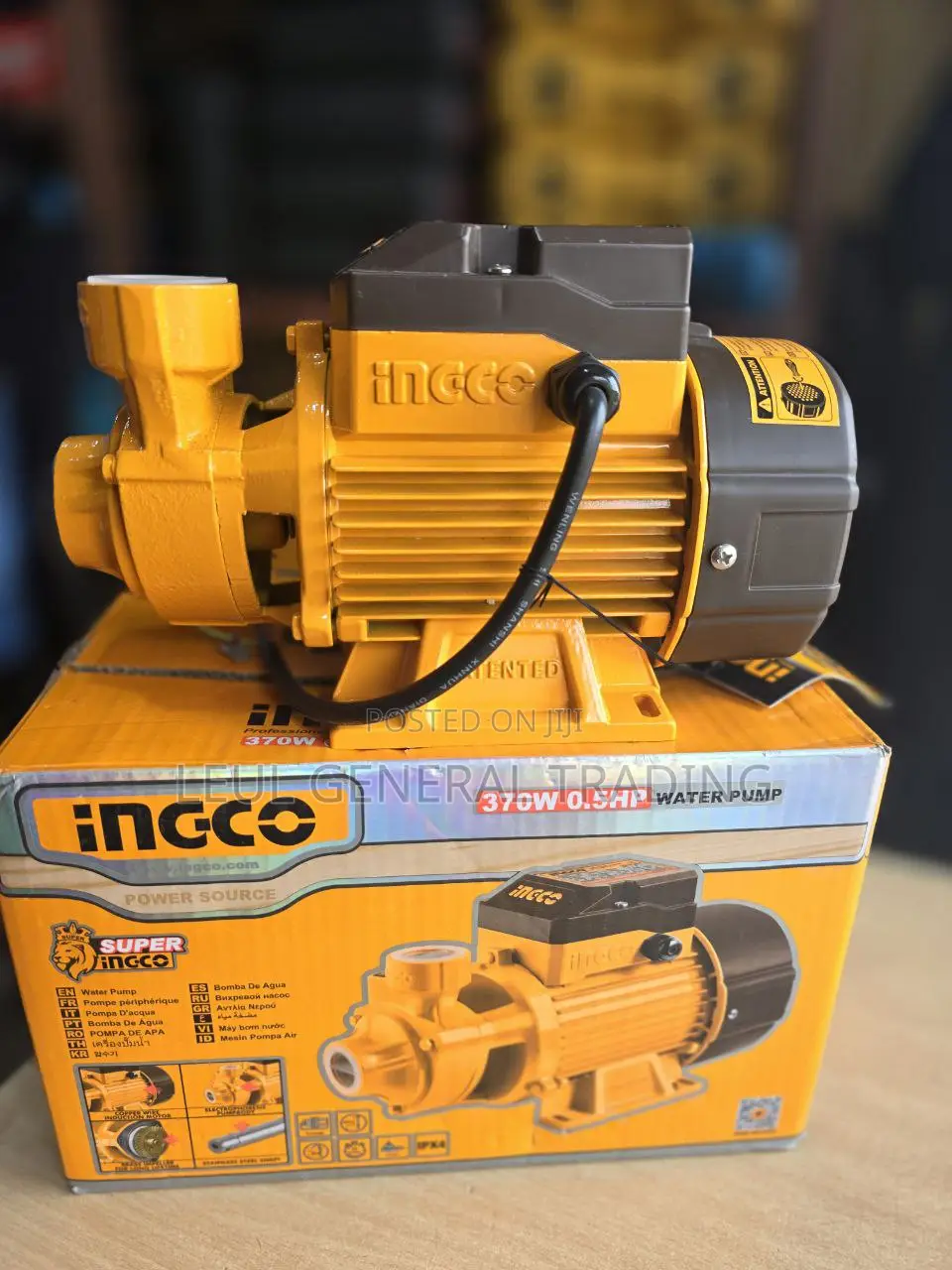 Water Pump ወተር ፓምፕ Water Booster Pump የውሃ ፓምፕ Ingco 370w 0.5hp