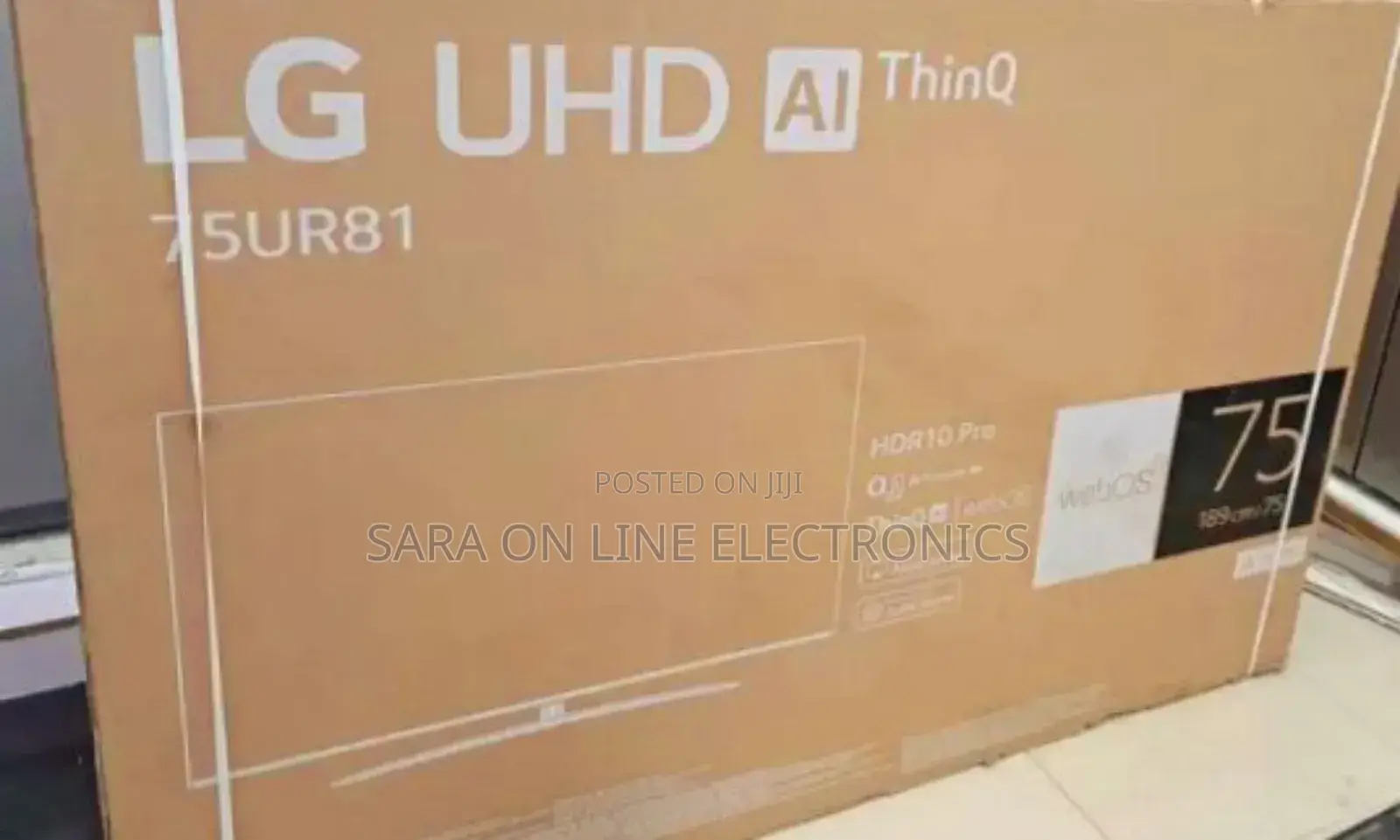 Lg 75" Webos Hub Uhd Smart Tv New Model Free Delivery