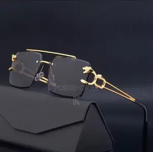 Photo - Metal Leopard Rimless Sunglasse