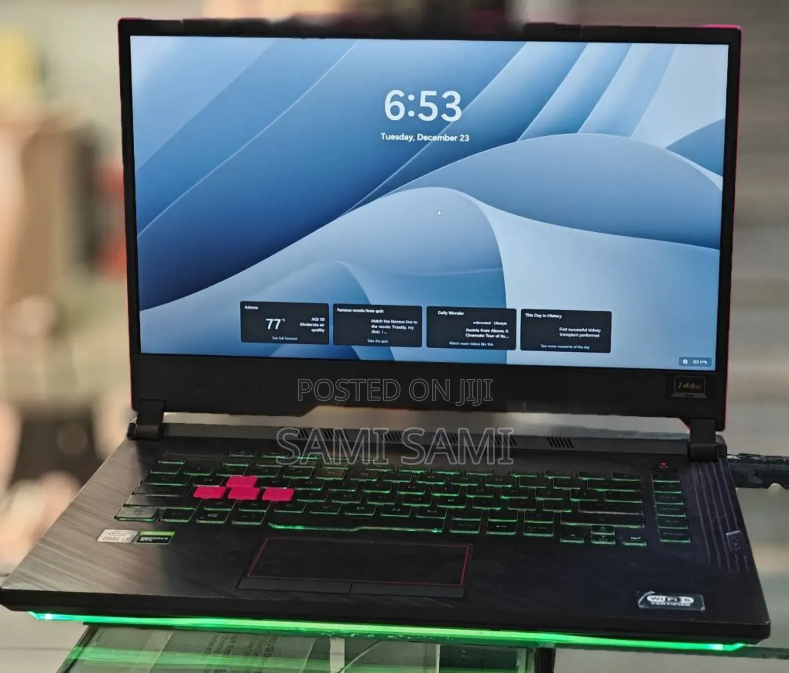 New Laptop Asus ROG Strix G15 32GB Intel Core I7 SSD 512GB