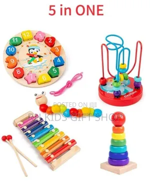 5 in 1 Wooden Education Set