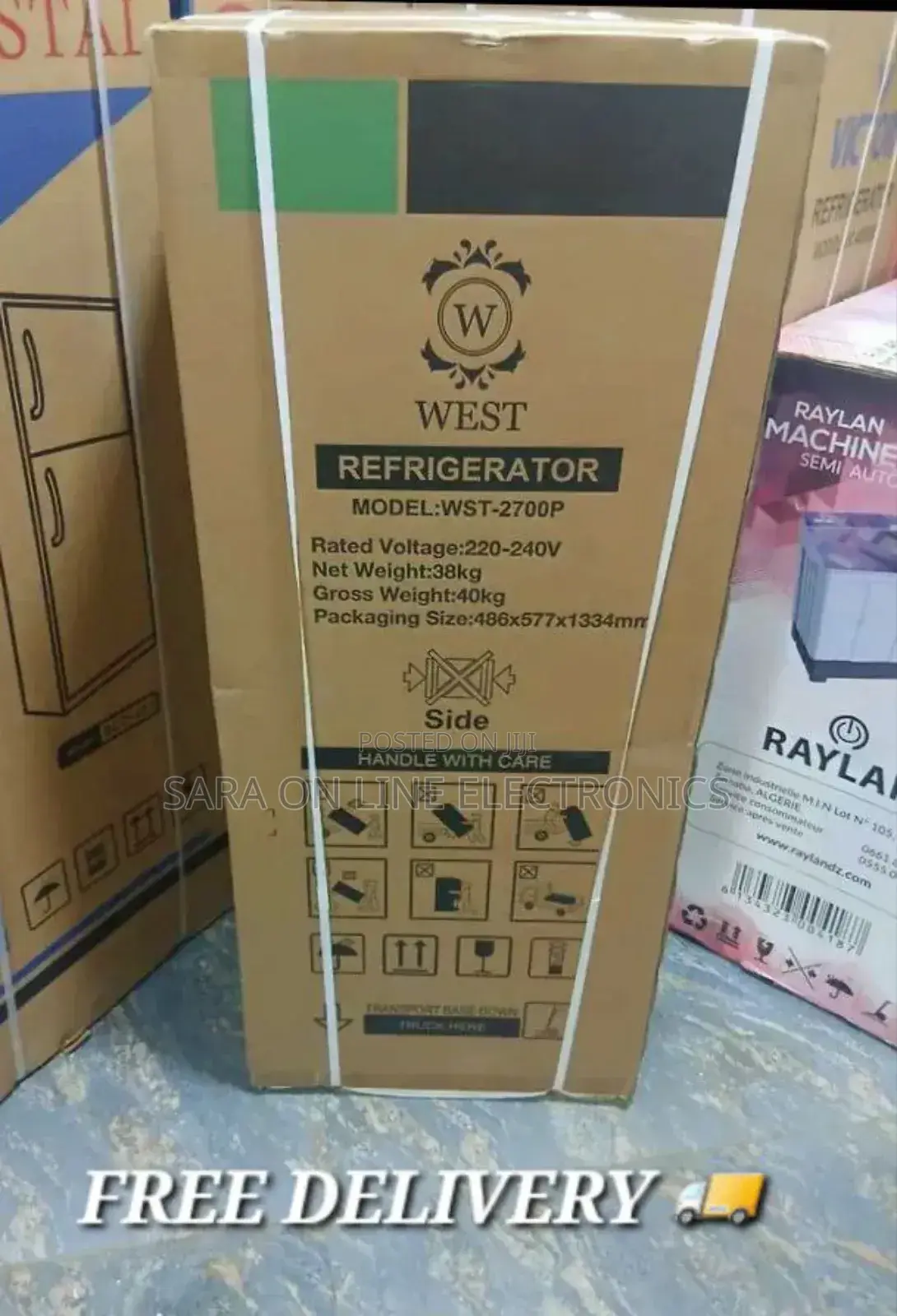 West 270liter Refrigerator [New Brand]Free Delivery