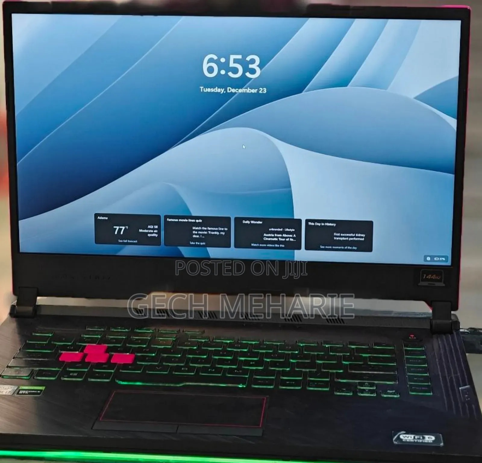 New Laptop Asus ROG Strix G15 32GB Intel Core I7 SSD 512GB