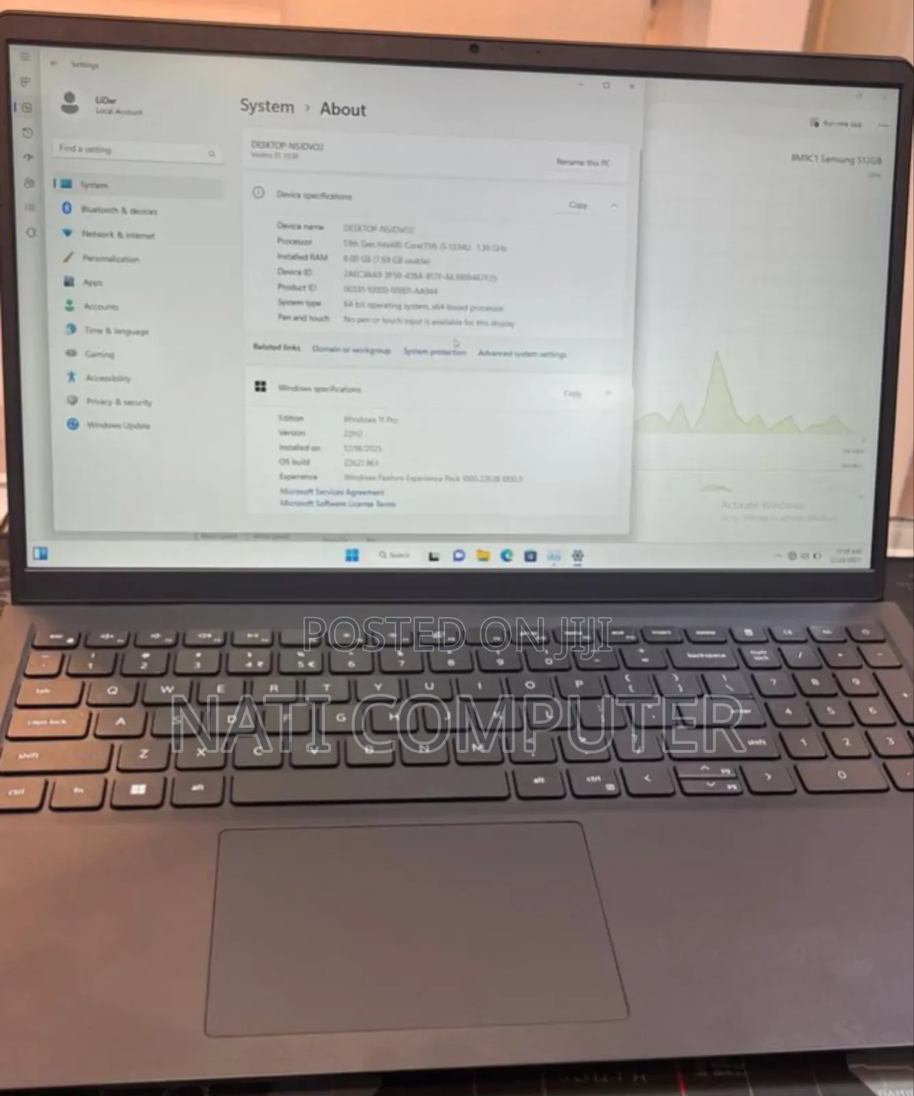 New Laptop Dell 8GB Intel Core I5 SSD 512GB