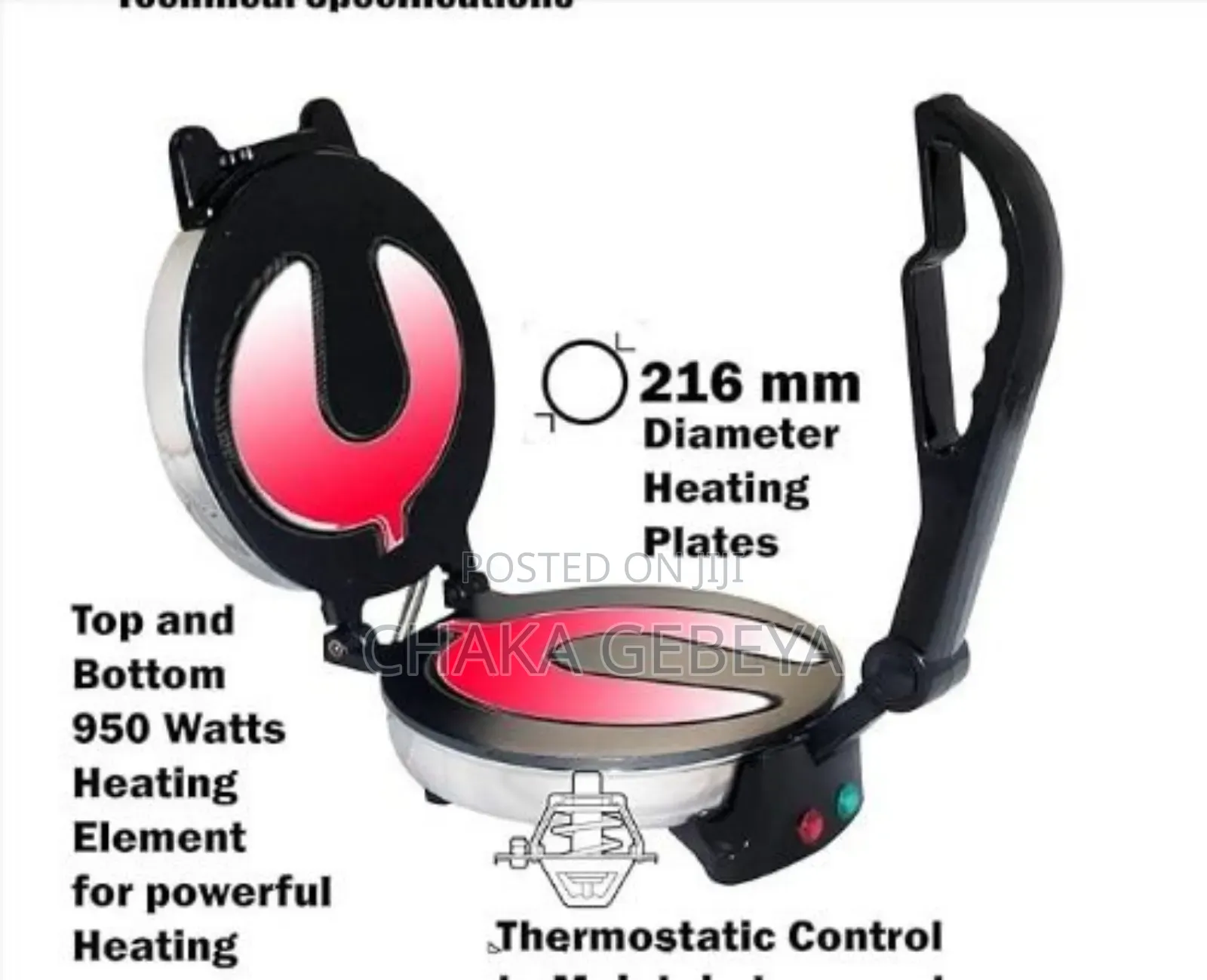 Electrical Roti Maker - Non-Stick - 24cm Diameter