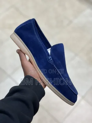 Photo - Men's Blue Suede Loafers With Free Delivery [On Holiday Sale]