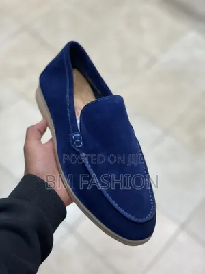 Men's Blue Suede Loafers With Free Delivery [On Holiday Sale]