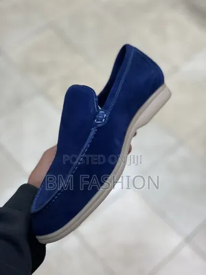 Men's Blue Suede Loafers With Free Delivery [On Holiday Sale]