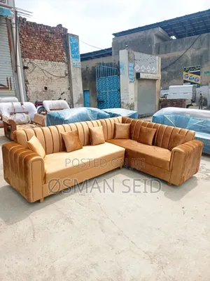 Photo - Tiny L-Shape Wood Legs Sofa