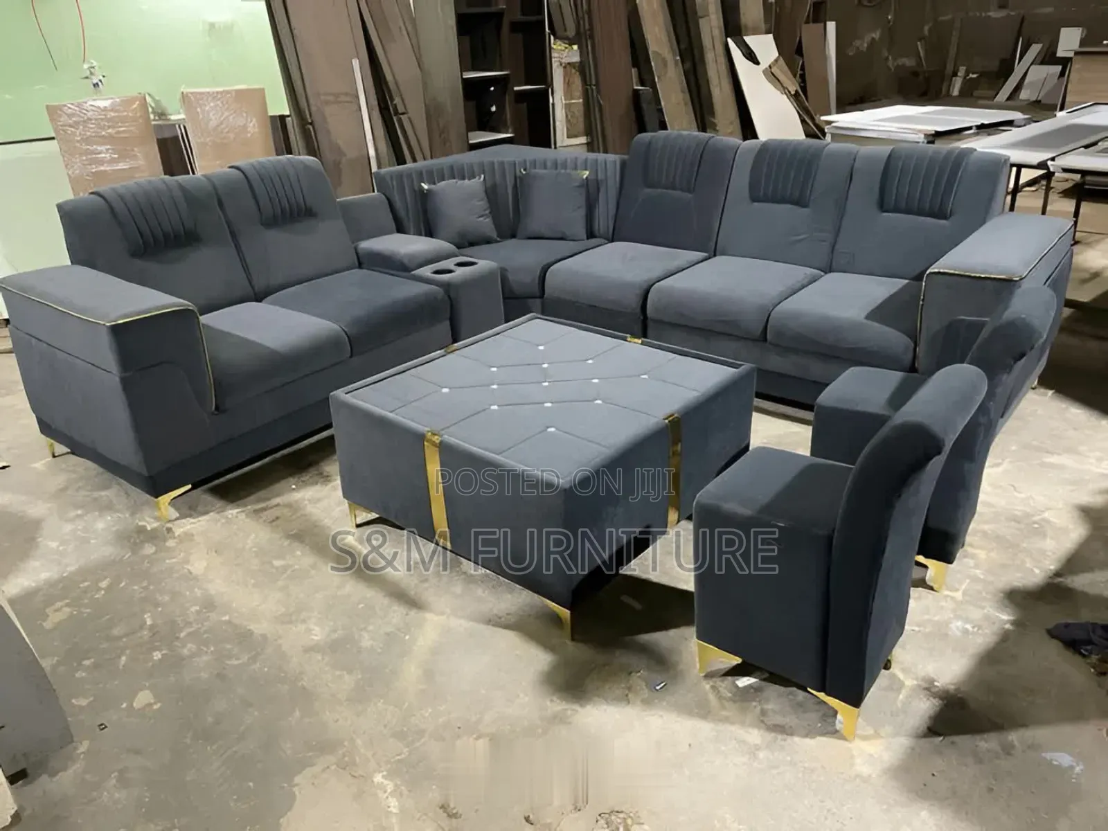 Hushed L Shape Sofa Set. (ሶፋ)