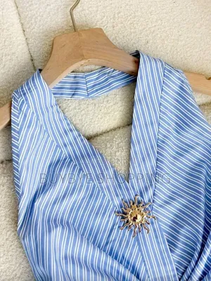 Inawly Women's Elegant Halter Striped Decor Button Top