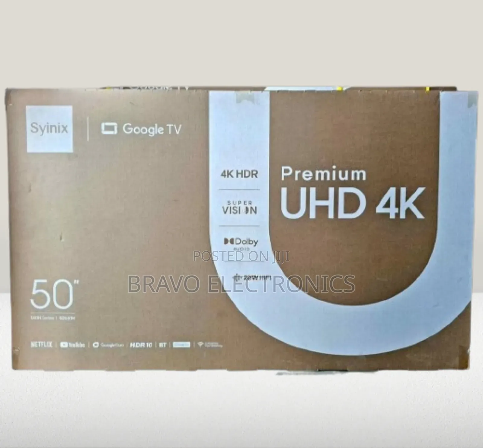 Syinix 50” Uhd Tv – A+ Panel | Dolby Sound | Crystal-Clear