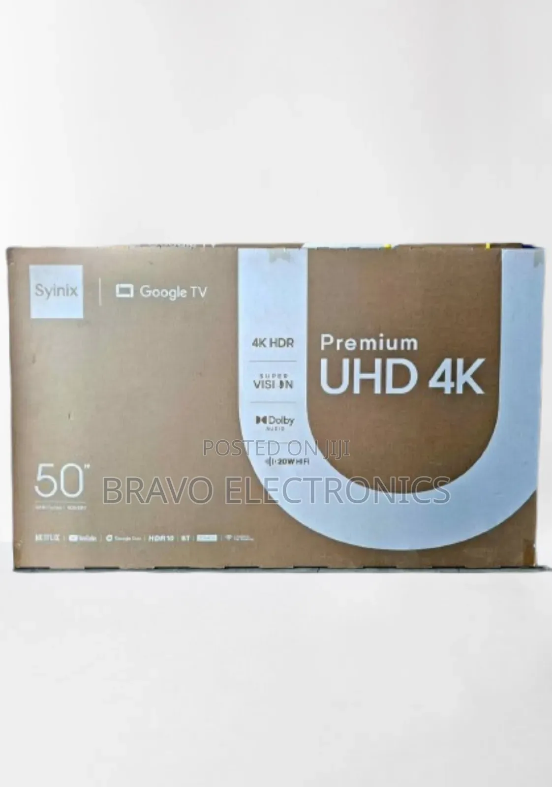 Syinix 50” Uhd Tv – A+ Panel | Dolby Sound | Crystal-Clear