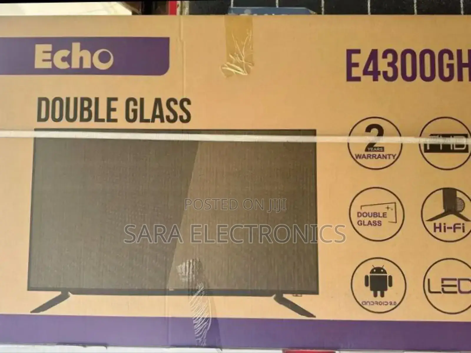 Echo 43" Double Screen Smart Tv New Model Free Delivery