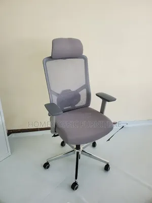 Photo - Office Managerial Mesh Chair [Brand New ] Silver Color