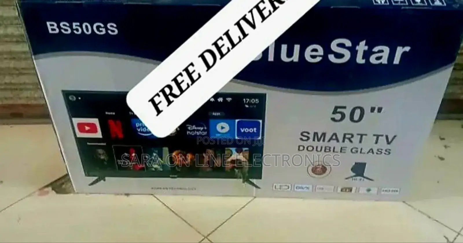 ☆Blue Star 50" Double Glass Uhd Tv 10year Real Warranty