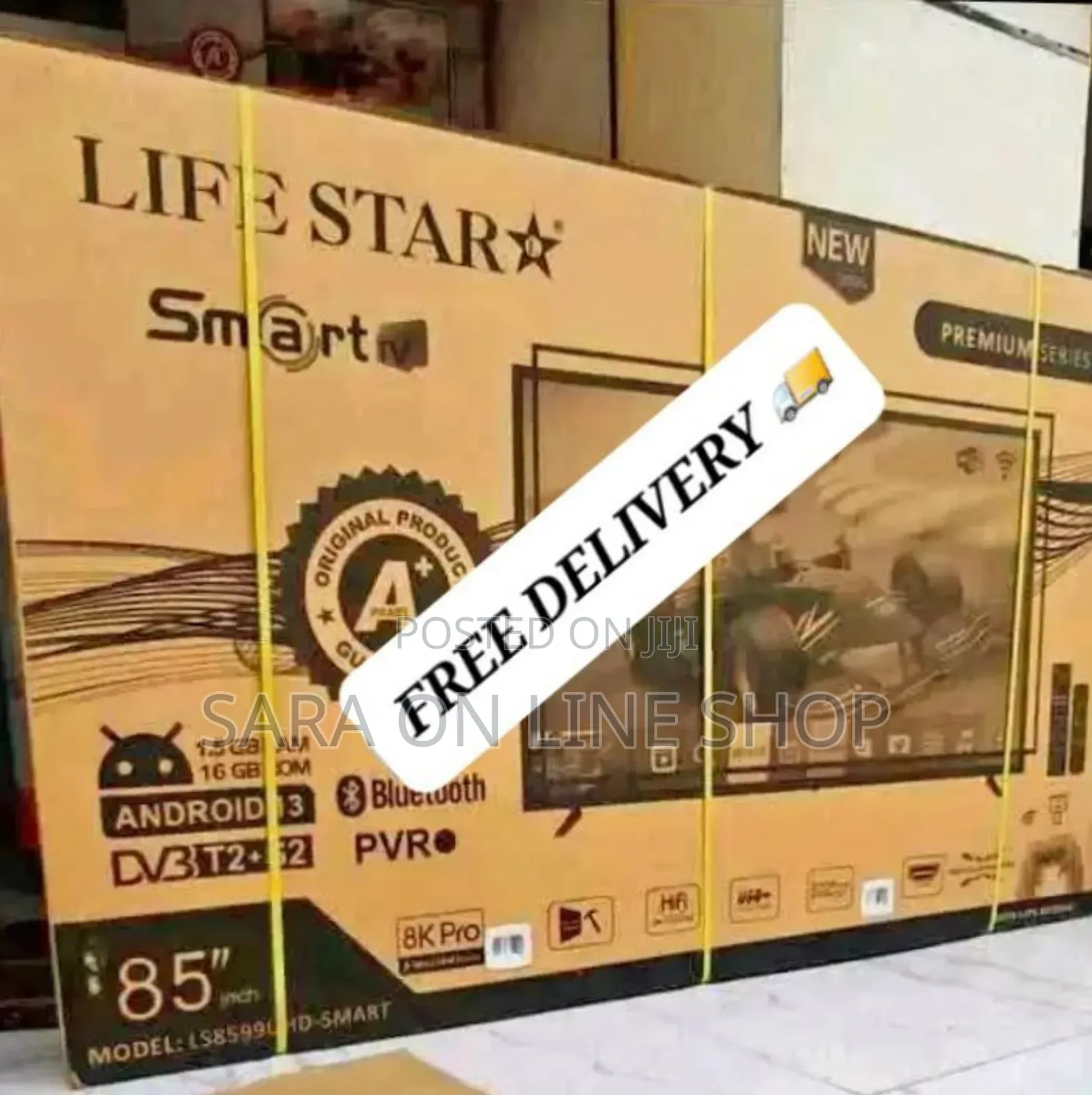 Life Star 85" New Model Uhd Android Smart Tv Free Delivery