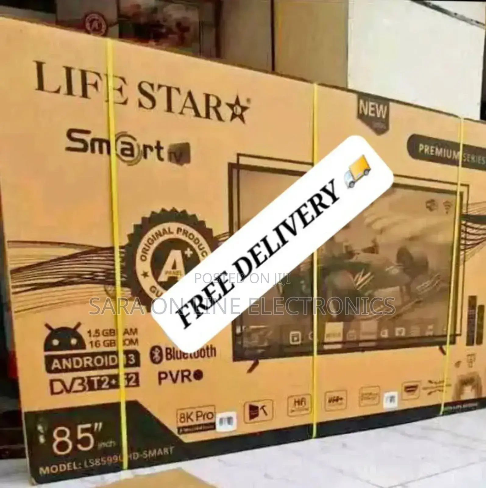 Life Star 85" New Model Uhd Android Smart Tv Free Delivery