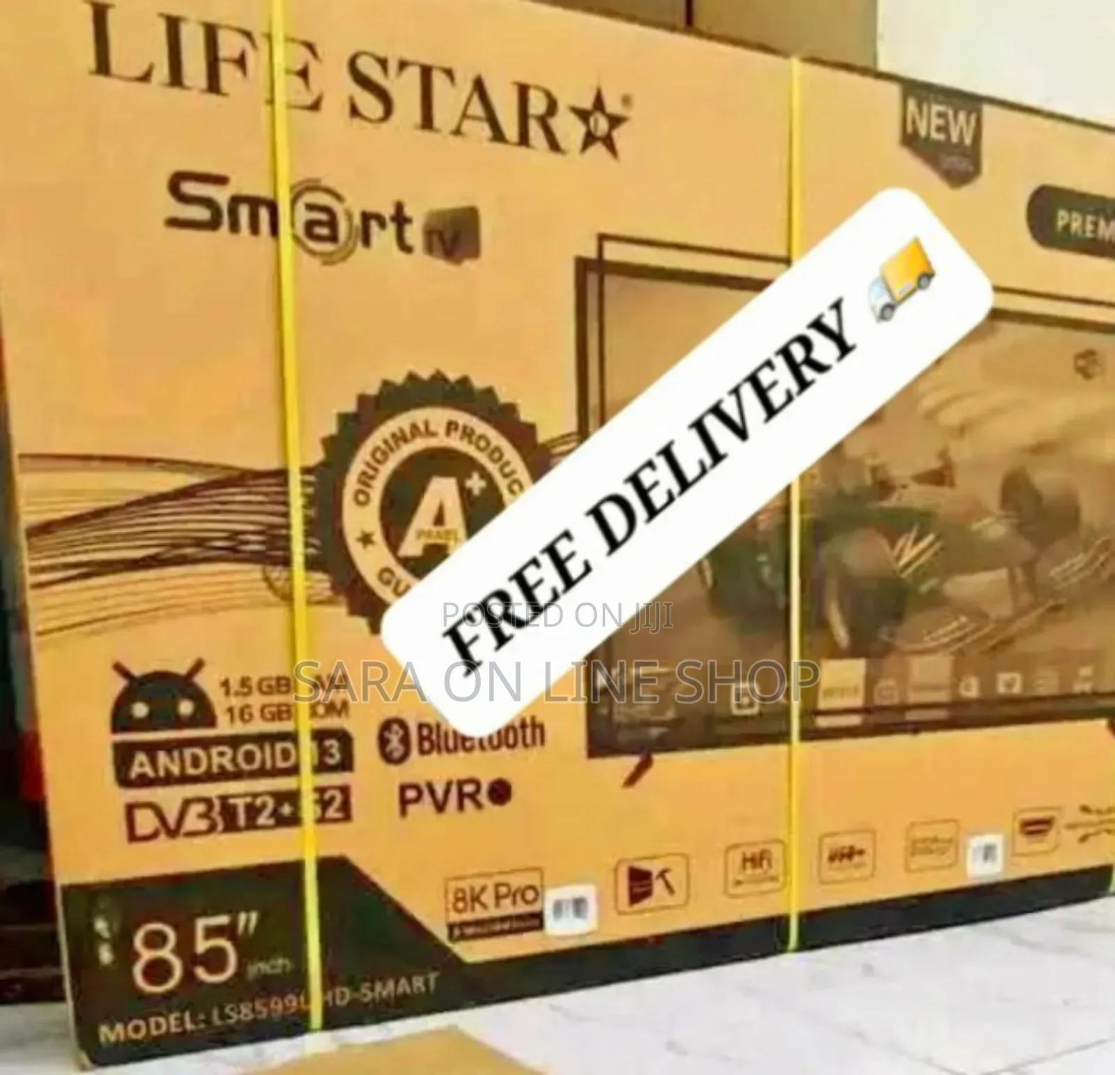 Life Star 85" New Model Uhd Android Smart Tv Free Delivery