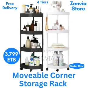 Photo - 4 Tiers Moveable Corner Storage Rack/ Free Delivery /