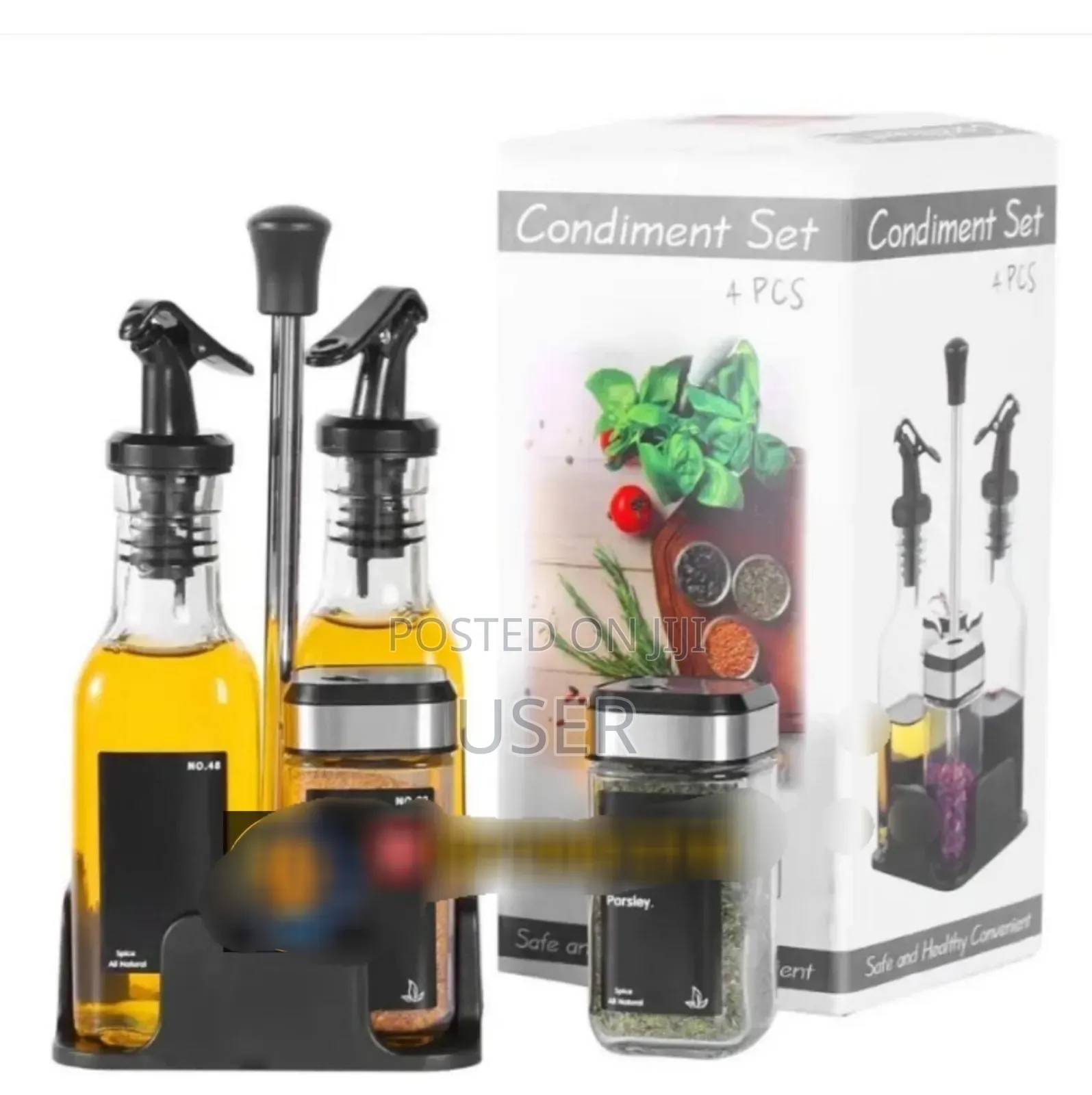 Condiment Bottles Set of 5