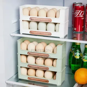 3-tier Plastic Stackable Egg Organizer