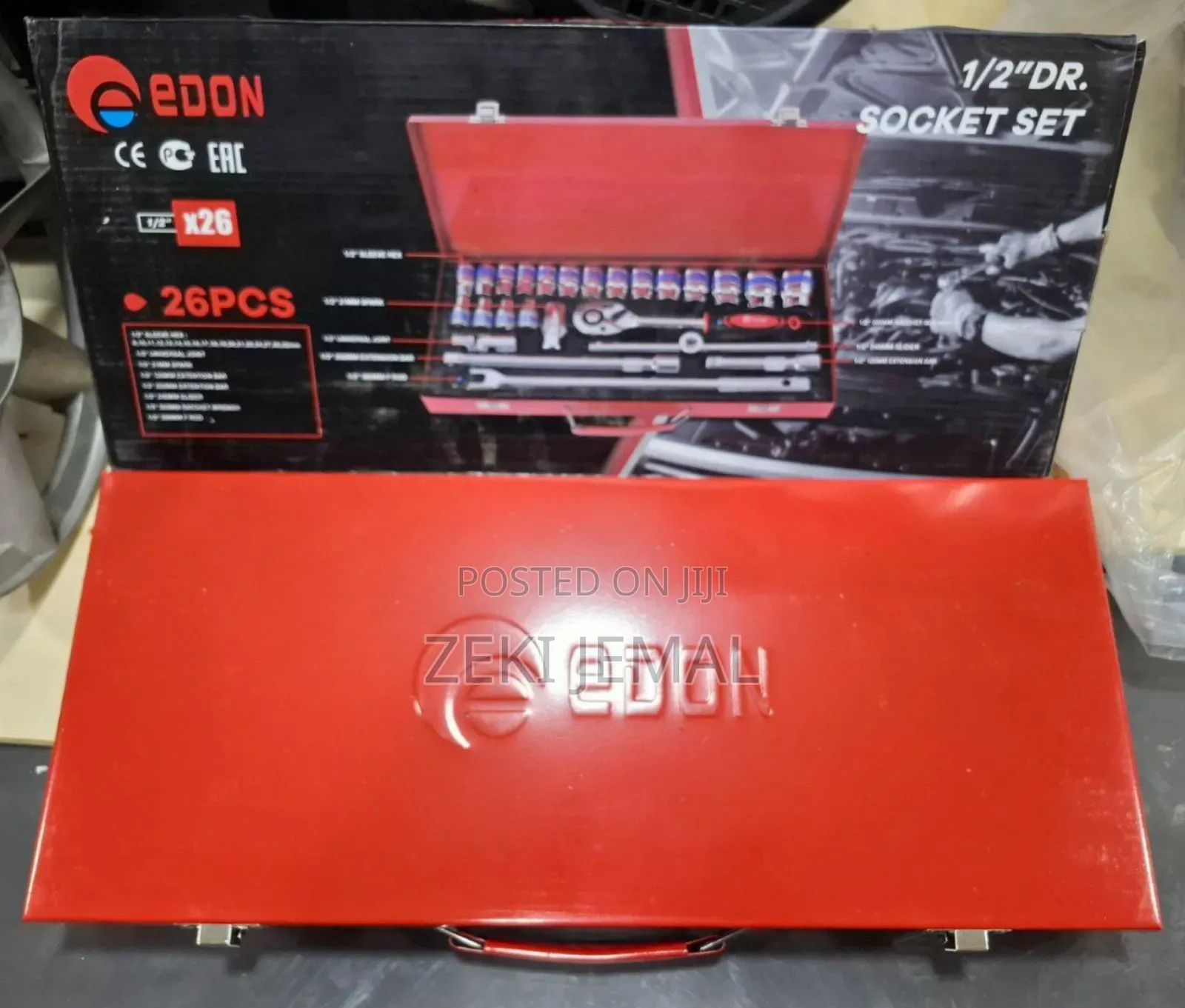 Edon 26pic Socket Set 1/2 መፍቻ