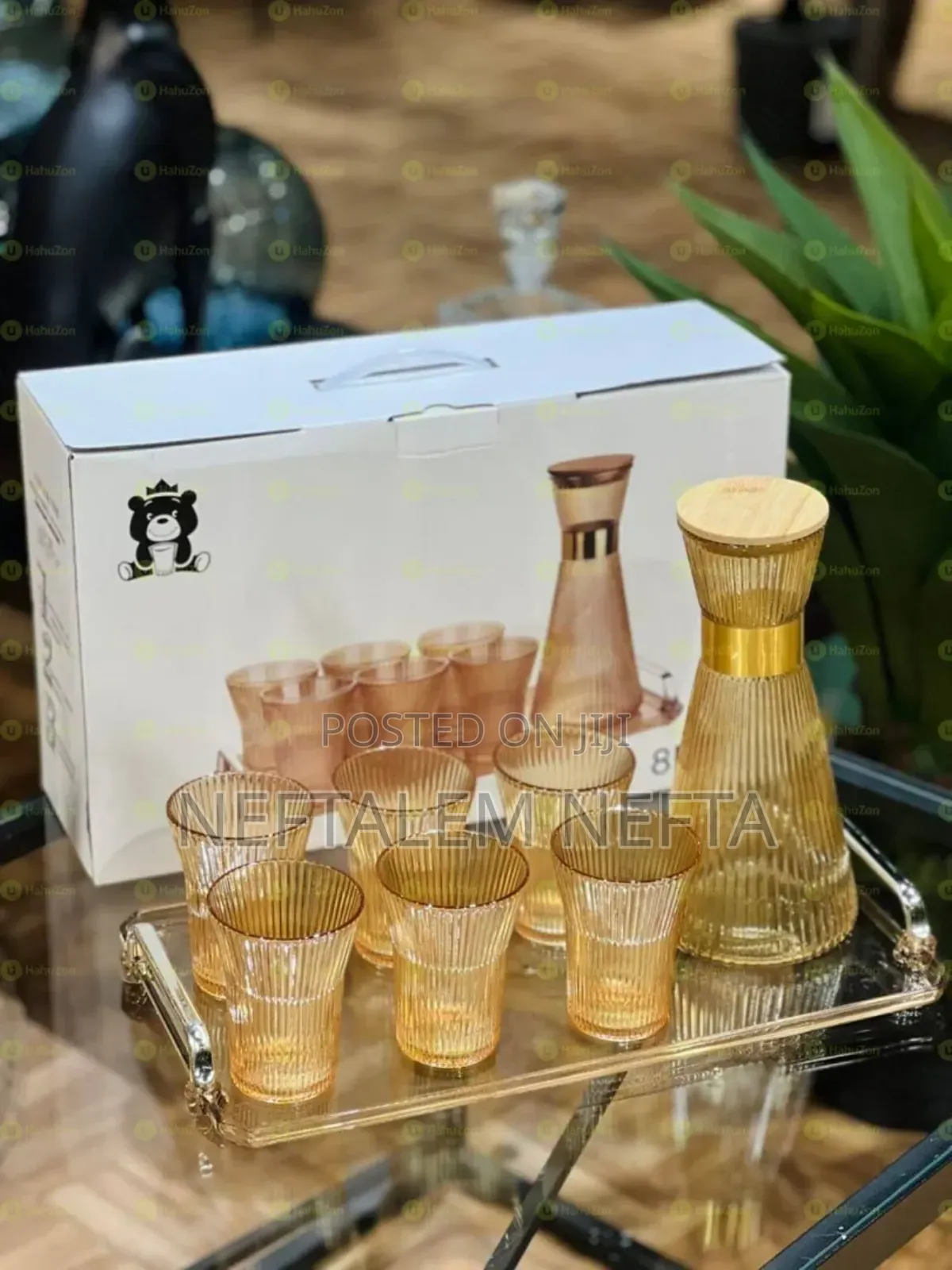 8 Pieces Glass Drinking Set