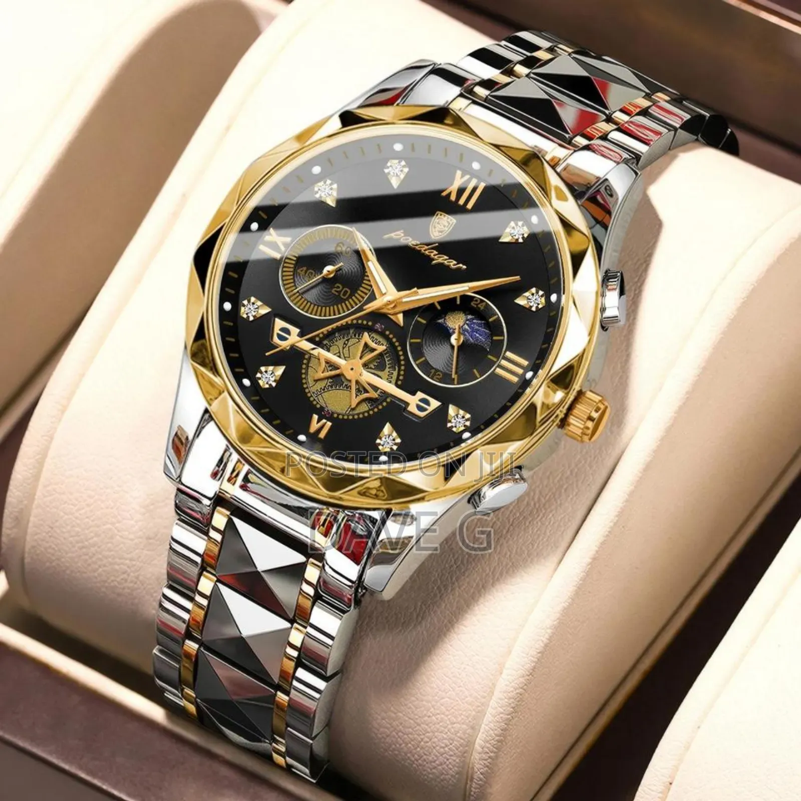 Poedagar Luxury Man Wristwatch Waterproof Luminous Chronograph Watch