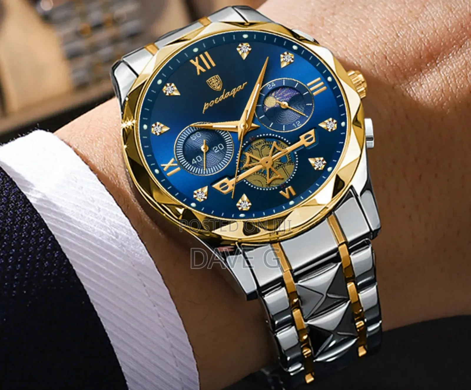 Poedagar Original Chronograph Men's Wrist Watch