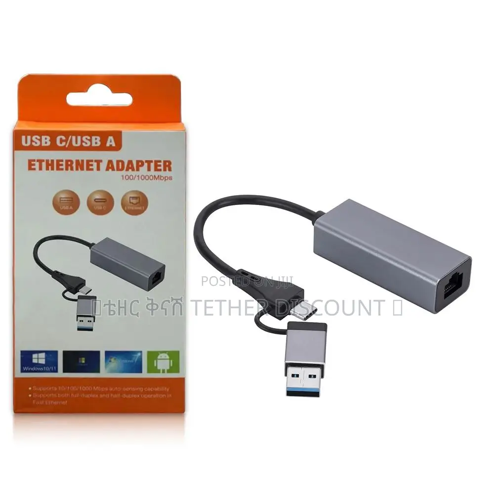 Usb C/Usb a Ethernet Adapter Original 100/100mbps