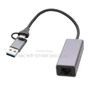 Usb C/Usb a Ethernet Adapter Original 100/100mbps