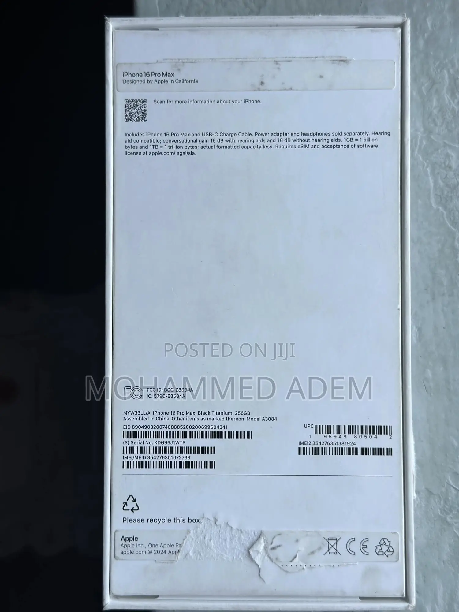 Apple iPhone 16 Pro Max 256 GB Black