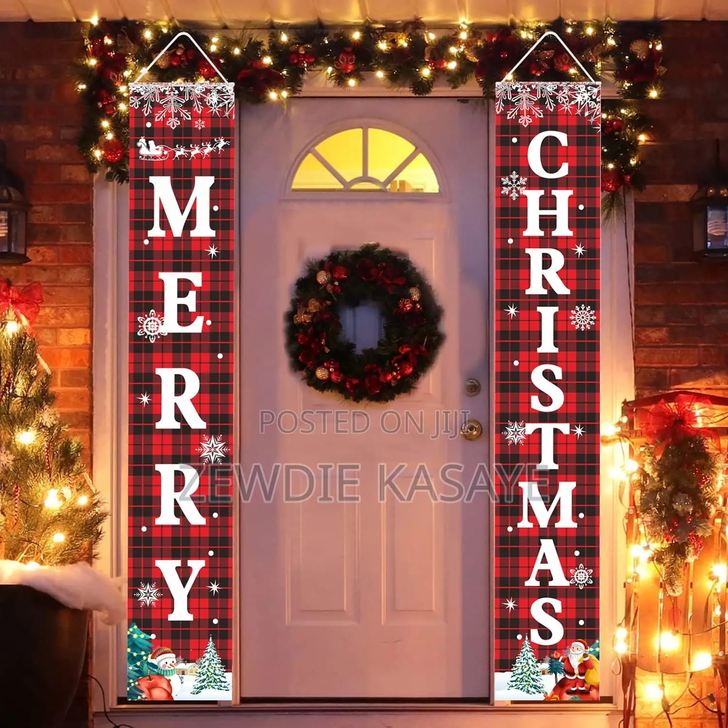 Chrihristmas Door Hanging Banner