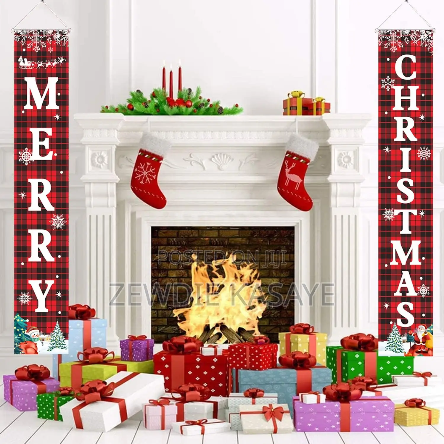 Chrihristmas Door Hanging Banner