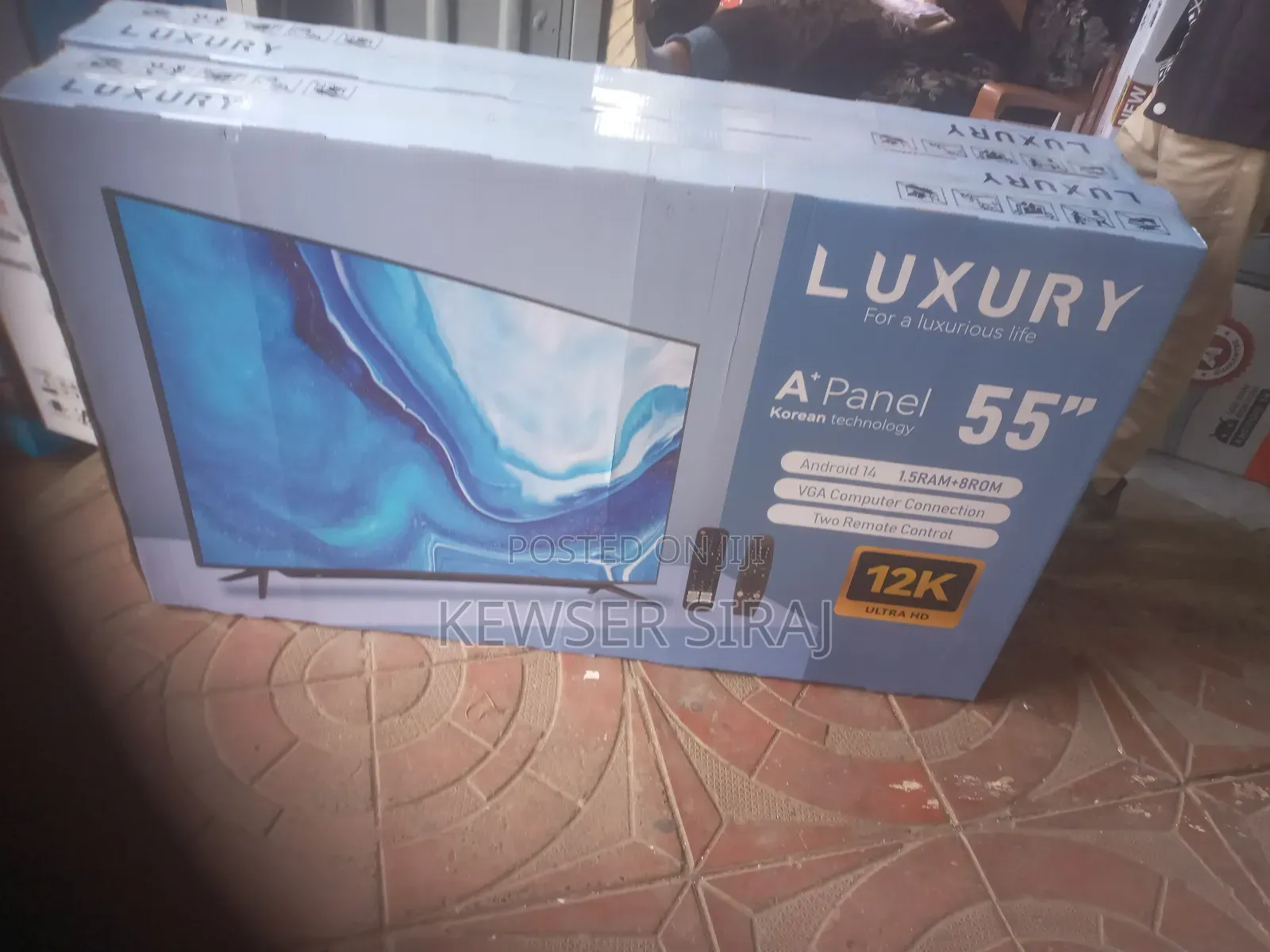 Luxury 55inch Tv Smart Android Double Glass