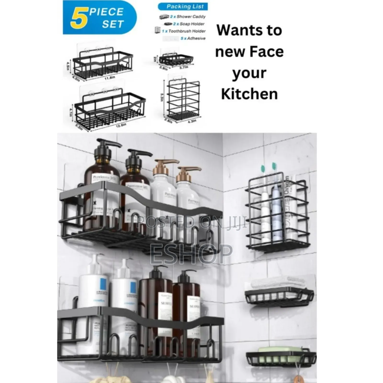 Space-saving 5-shelf Organizer | Durable Rust-proof Steel Rack