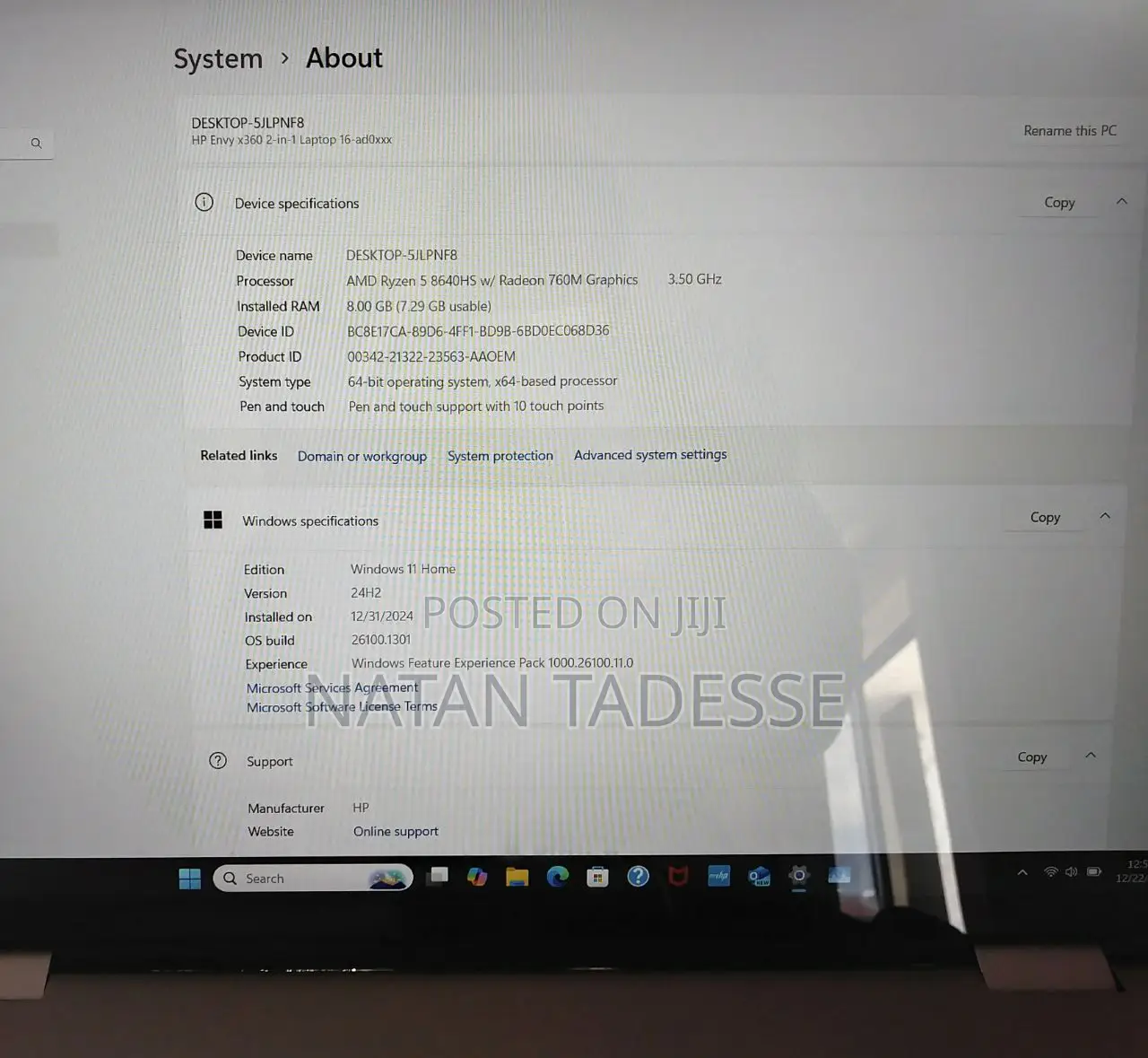 New Laptop HP Envy X360 8GB AMD Ryzen 5 SSD 512GB